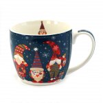 Tasse en porcelaine - motif gnomy bleu - lutin de nol