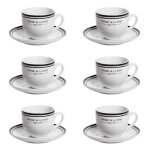 Tasse avec soucoupe bistrot 22 cl (lot de 6) - table passion