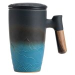 Tasse � th� avec couvercle mug en porcelaine avec infuseur en acier inoxydable grande tasse en c�ramique ...