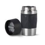 Tasse thermique - tefal - compact mug - 300 ml - noir / inox - 100% �tanche