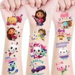 Tatouage gabby dollhouse8 feuilles 132pcs de tatouages temporaires pour enfants garçons filles de fête ... Tatouage gabby dollhouse8 feuilles 132pcs de tatouages temporaires pour enfants garçons filles de fête ...
