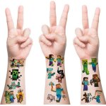 Stitcks minec - raft6 feuilles de tatouages temporaires pour enfants gar�ons et filles de f�te danniversaire ...