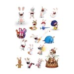 Tatouage - ptit clown - lapins cr�tins - humoristique - 148 x 21 cm - temporaires