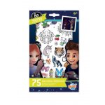 Tatouages temporaires - buki france - 75 tattoos lavables phosphorescents - 2 feuilles - pour enfants ...