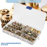 Tbest �crou � rivets kit d�crous dinsertion de rivets aveugles filet�s � t�te plate en acier au carbone ...