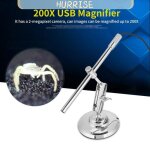 Tbest microscope usb 200x 1pc 200x 8 - led microscope endoscope 1080p cam�ra loupe usb / usb pour photo ...