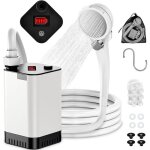 Tcjmay sarl - douche de camping - kit douche campingpompe �lectrique rechargeable 6000mahpression deau ...