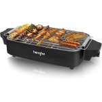 Tcjmay sarl - grill �lectrique de table inox barbecue sur pied 1800 w thermostat 260�c sans fum�e