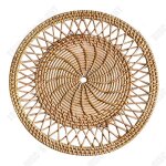 D�coration murale - td - panier en rotin - 30cm - tiss� � la main - style boh�me