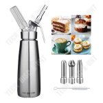 Siphon  crme chantilly - td - 500ml - aluminium - ergonomique - 3 douilles inox