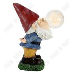 Dcoration de jardin - td - statue de nain - lampe solaire - rsine synthtique - 11x22. 5x27 cm
