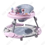 Td trotteur 4 - en - 1 pliable réglable avec roues silencieuses à 360° et poignée et plateau dactivités ... Td trotteur 4 - en - 1 pliable réglable avec roues silencieuses à 360° et poignée et plateau dactivités ...