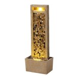 Teamson home fontaine de jardin haute effet riviere cascade exterieure led reglable patio compact marron ...