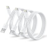 Techta c�ble iphone 1m / lot de 3 c�ble chargeur iphone cable lightning usb cable iphone 14 / 13 cordon ...