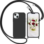 Techta coque pour iphone 13 avec cordon collier tui silicone avec tour de cou lanire corde case antichoc ...