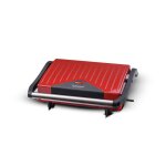 Techwood tpg - 755 - panini grill rouge 750 w avec pieds anti d�rapant plaque grill anti - adh�sive