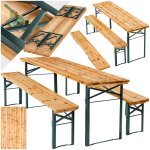 Table et blancs de jardin - tectake - ensemble repas dextrieur sissi 8 places pliable stable en bois ...