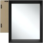 Miroir mural - tectake - miroir mural rectangulaire elina en verre 406 x 508 cm - noir