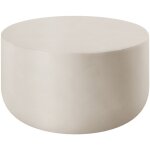 Table basse - tectake - table ronde ronan pour intrieur & extrieur 80 x 395 cm - blanc