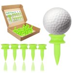 Tees de golf en plastique 25 mm lot de 100 petits tees verts de 25 cm label