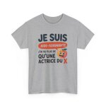 Tee - shirt aide - soignante ? j?ai vu plus de qu?une actrice ? t - shirt femme ? blanc ou gris id�e ...