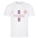 Tee - shirt foot enfant paris 1 toile ? blanc (produit gnrique) - - blanc
