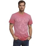 Tee - shirt homme rose  manches courtes avec motif imprim lgant
