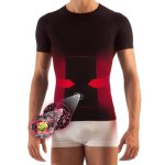 Tee shirt minceur ventre plat postural - - noir couleur : noir