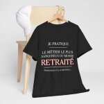 Tee shirt noir unisex mtier retrait ide cadeau humour drle amusant homme / femme : couleur - black ...