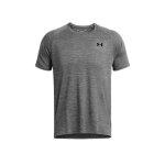 Tee - shirt - under armour - tech textured ss - gris - coupe large - �vacue la transpiration