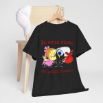 Tee shirt unisex calimero ze veux zuste un petit bizou ! homme / femme : couleur - black taille - 3xl ...
