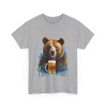 Tee shirt unisex ours animaux animal bire homme / femme ide cadeau : couleur - sport grey taille - ...
