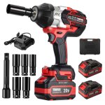 Teeno cl  chocs sans fil brushless 1300nm boulonneuse a choc1 / 2 avec 2 * 4. 0ah batteries chargeur ...