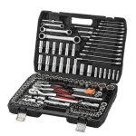 Teeno coffret douille de 1 / 4 3 / 8 et 1 / 2 cr - v 151 pices coffret de douille et embouts avec 3 ...