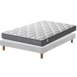 Teeno matelas  ressorts 140x190cm + sommier matelas ressorts ensachs hybridsommier tapissier de protection ...