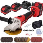 Teeno meuleuse dangle sans fil meuleuse dangle 21v 1000w avec 2 batteries 4. 0ah 9100rpm moteur brushless ...