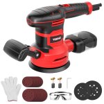 Ponceuse orbitale - teeno - teeno - 450w - 6 vitesses (7000 - 13000 tr / min) - 125 / 150 mm (20 disques) ...