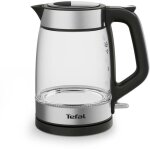 Bouilloire lectrique - tefal - ki605830 - verre noir - 17l - 2200w - filtre amovible