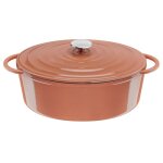 Tefal lov cocotte ovale 34x26�cm produit �maill� robuste et �cocon�u e2600605