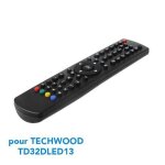 T�l�commande tv de remplacement vestel pour techwood td32dled13