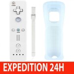 T�l�commande wiimote - zisonix - blanc - compatible wii / wii u - haut - parleur int�gr� - dragonne incluse ...