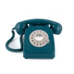 T�l�phone analogique r�tro fixe - gpo r�tro - 746 rotary - bleu