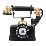 Tlphone filaire antique rtro vintage avec fil et ligne fixe dcoration de bureau  domicile noir