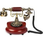 T�l�phone fixe cerrxian vintage rouge style europ�en rotatif