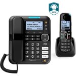 Téléphone fixe filaire amplifié + 90db - amplicomms 1580 combo duo avec répondeur Téléphone fixe filaire amplifié + 90db - amplicomms 1580 combo duo avec répondeur
