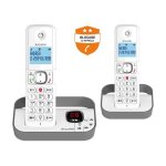 Tlphone fixe sans fil - alcatel - f860 voice duo grey - blocage dappels indsirables