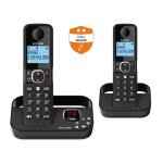 Tlphone fixe sans fil - alcatel - f860 voice duo noir - avec fonction blocage dappels indsirables