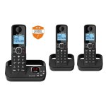Tlphone fixe sans fil - alcatel - f860 voice trio noir - blocage dappels indsirables