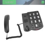 T�l�phone fixe senior - boutons extra - larges m�moires volume r�glable et montage mural - pour personnes ...