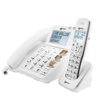 Téléphone fixe pour senior - geemarc - combiné additionnel et répondeur - blanc Téléphone fixe pour senior - geemarc - combiné additionnel et répondeur - blanc